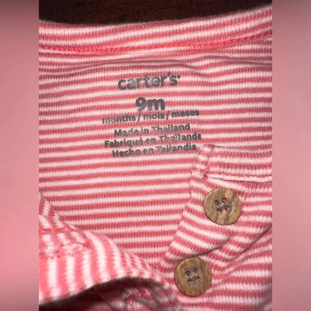 2 Carter’s Rompers. Size 9 month